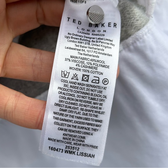 Ted Baker Lissiah Grey Sweater, size Ted 3 (approx US 6/8) - Picture 10 of 10